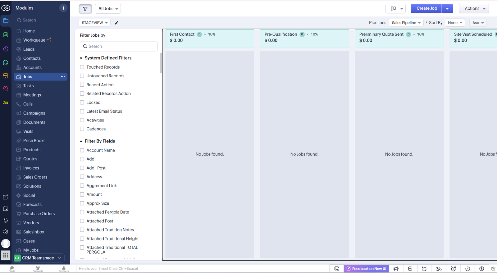 Zoho CRM opportunity pipeline
